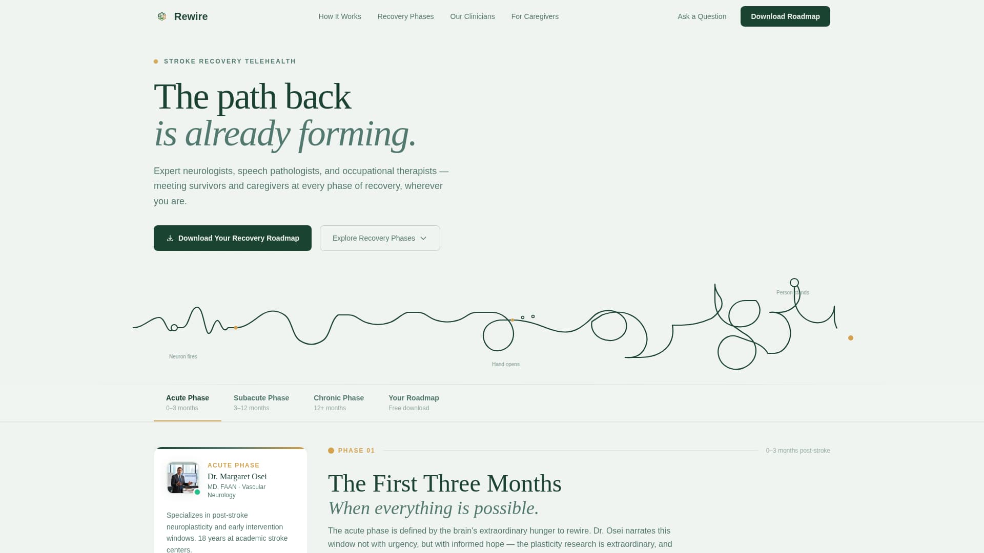 Rewire - Trusted Strokerecovery Landing Page Template