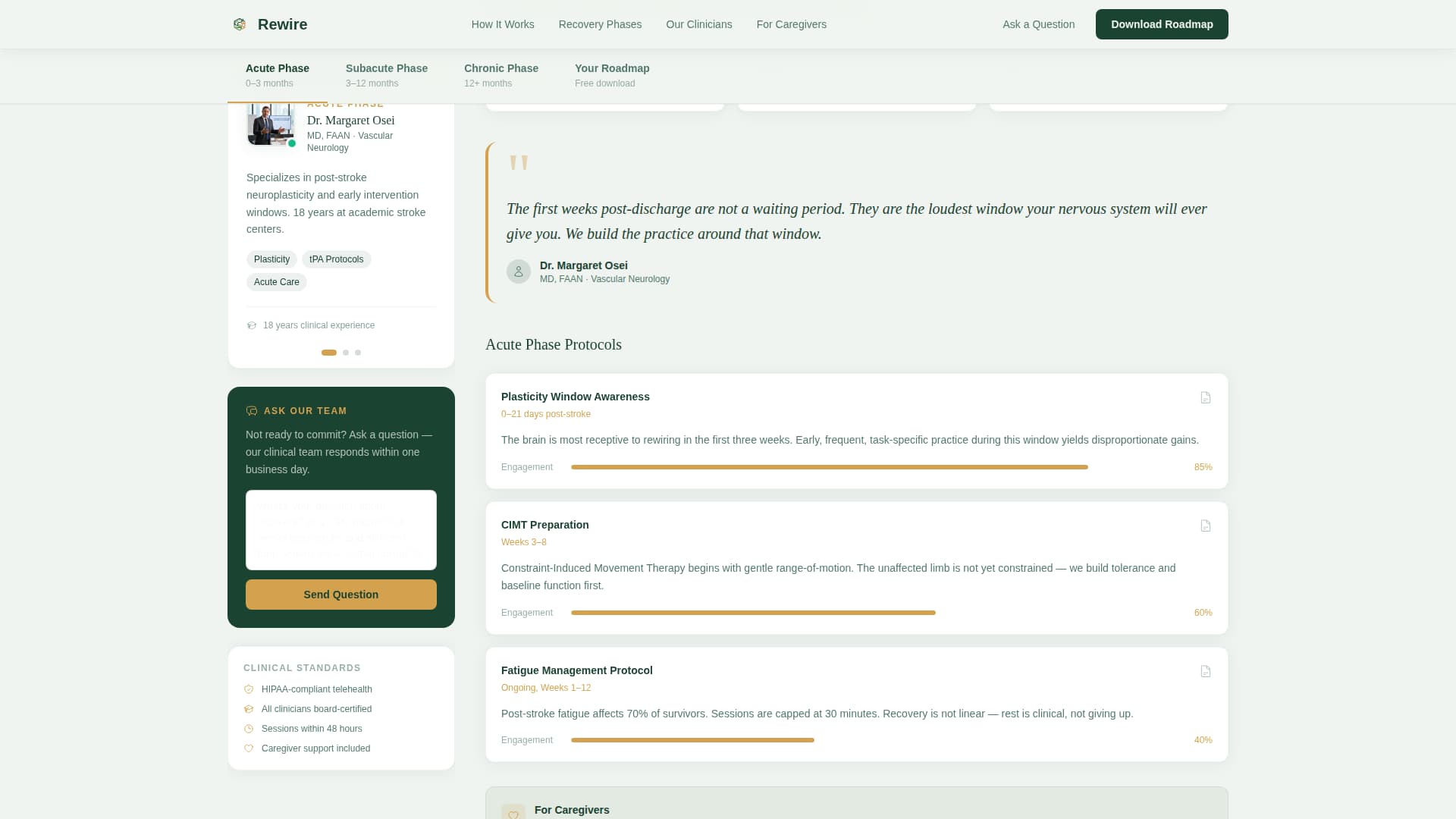 Rewire - Trusted Strokerecovery Landing Page Template