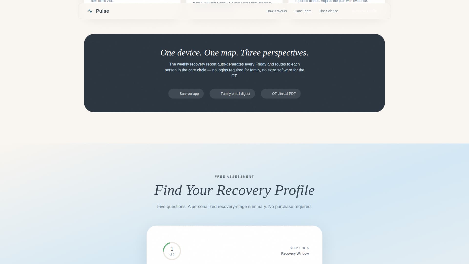 Pulse - Restorative Strokerecovery Landing Page Template