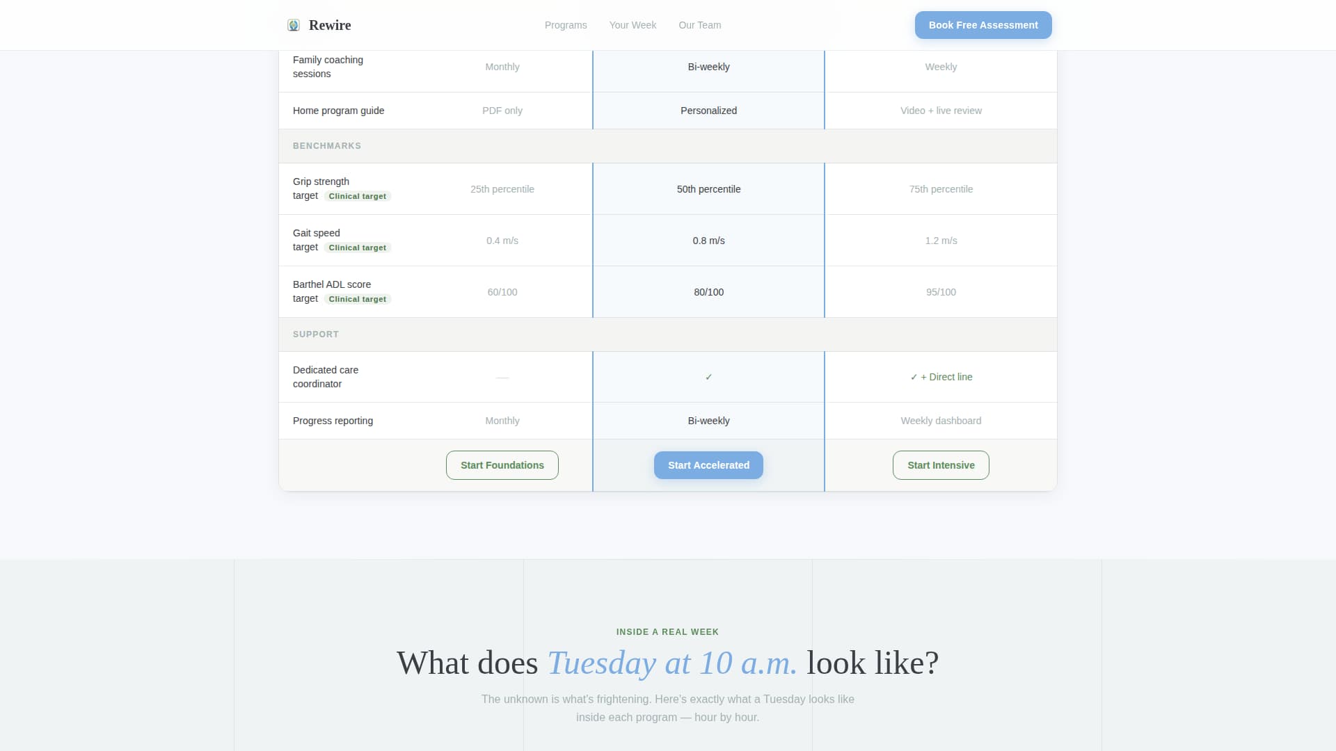 Rewire - Compassionate Strokerehabilitation Landing Page Template
