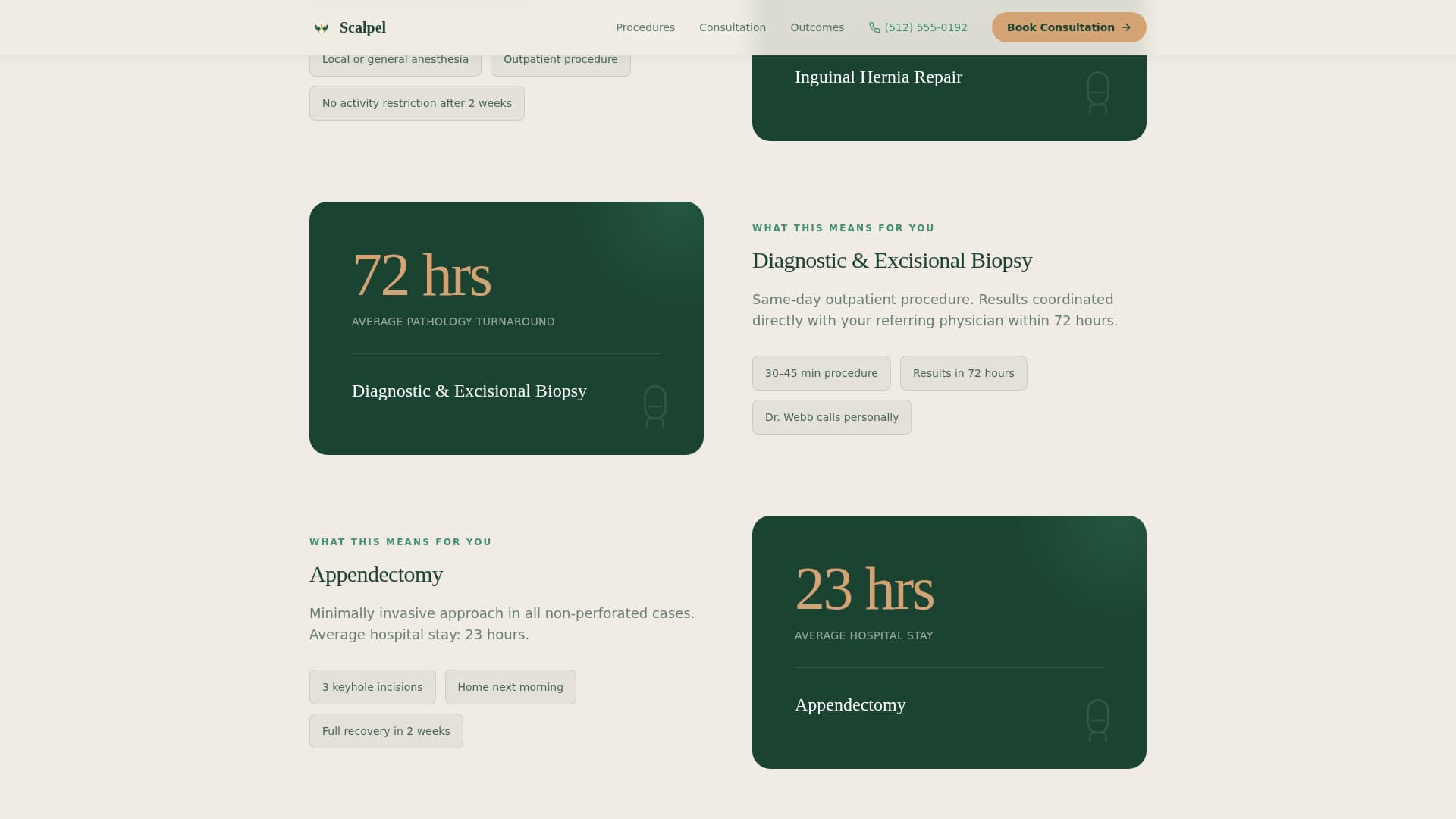 Scalpel - Trusted Surgeon Landing Page Template