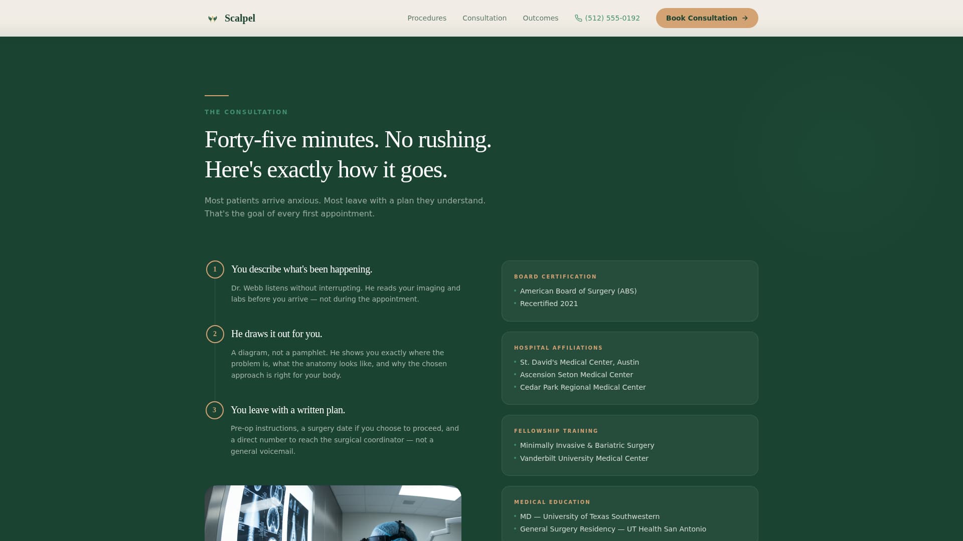 Scalpel - Trusted Surgeon Landing Page Template