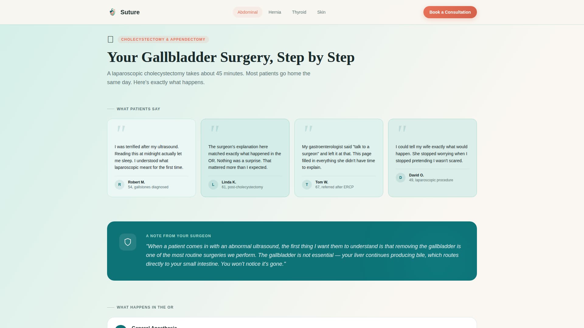 Incise — Expert Orthopedic Surgeon Landing Page Template
