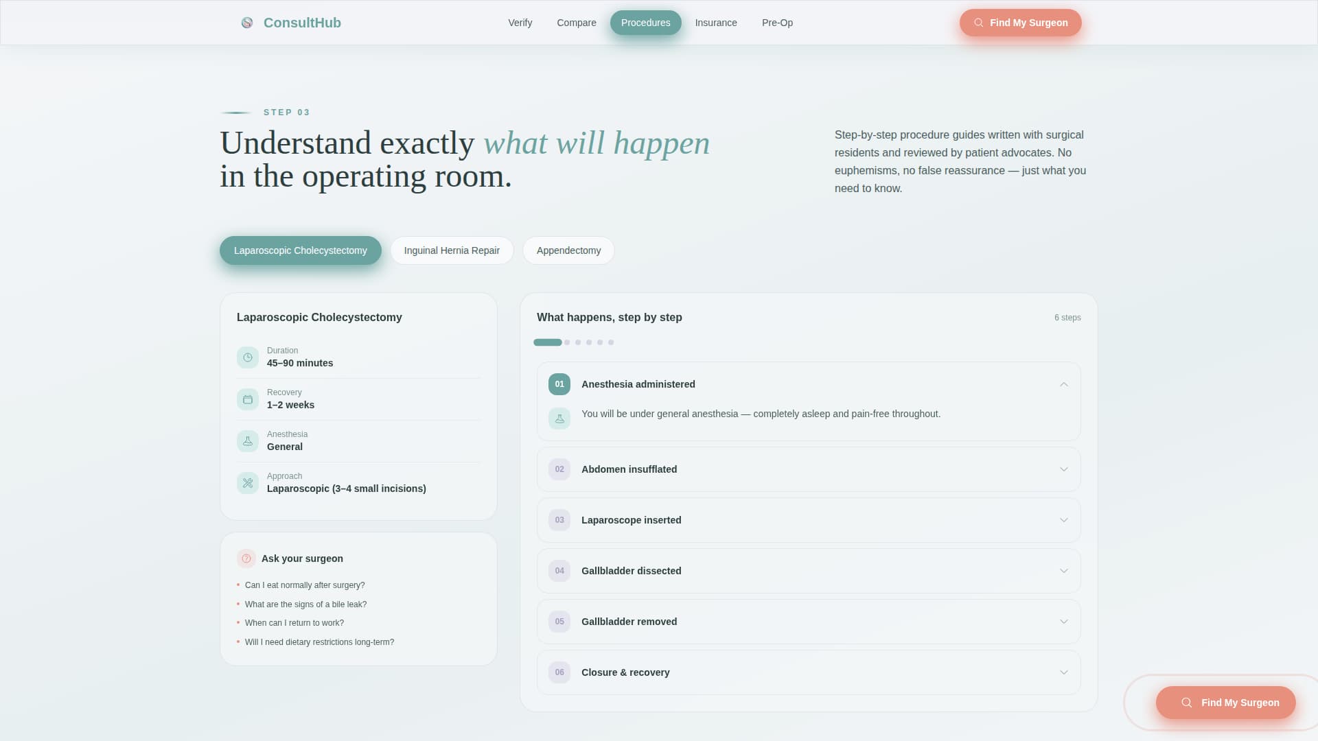 Diagnose — Precision Surgical Specialist Landing Page Template