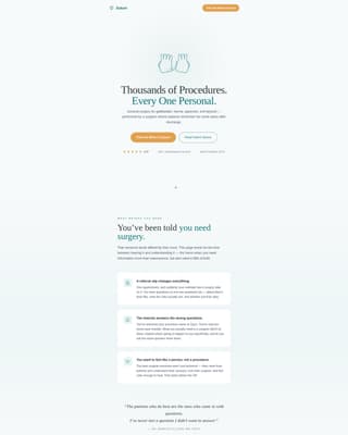 Suture - Trusted Surgeon Landing Page Template