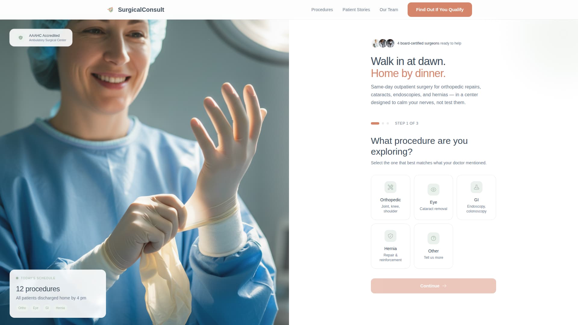 Consult - Reassuring Surgical Landing Page Template