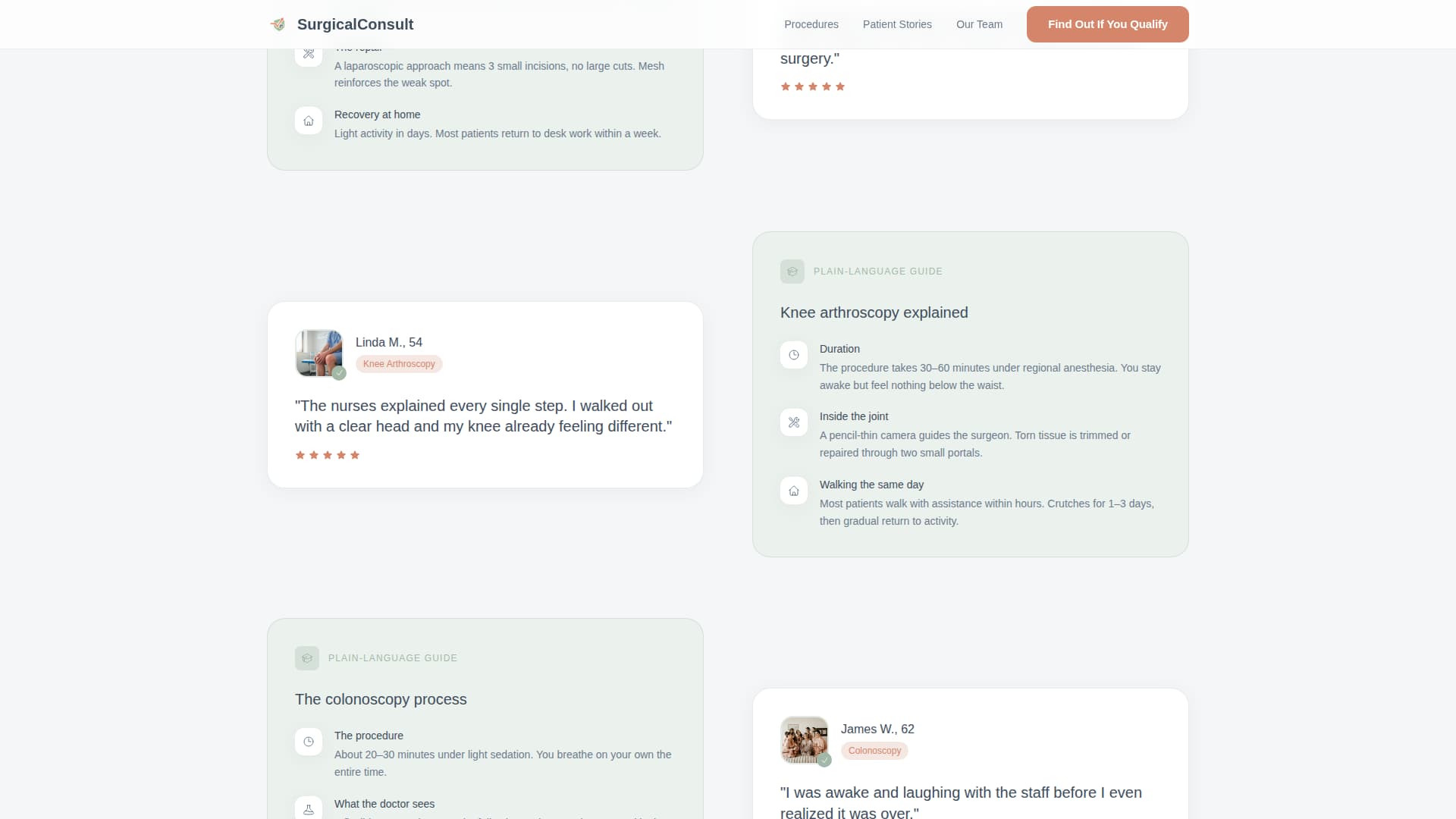 Consult - Reassuring Surgical Landing Page Template