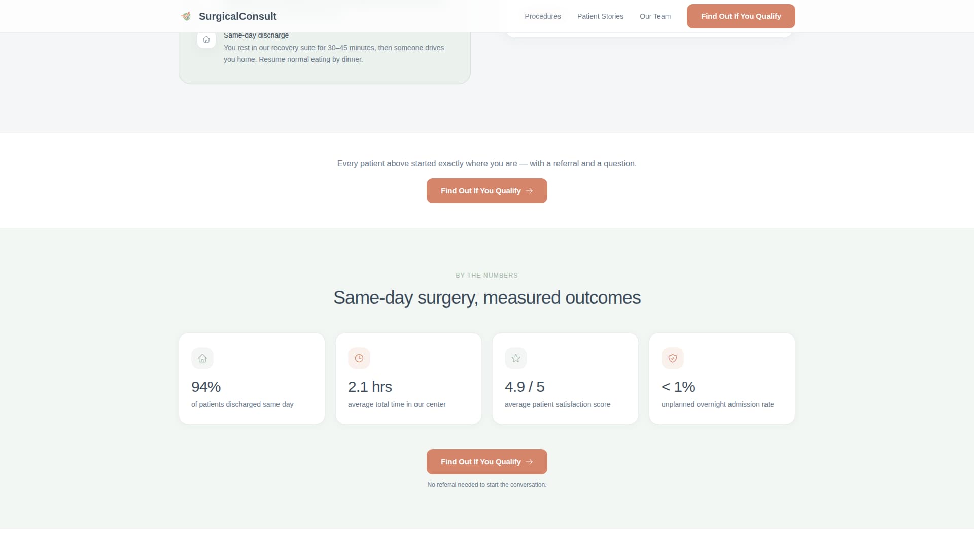 Consult - Reassuring Surgical Landing Page Template