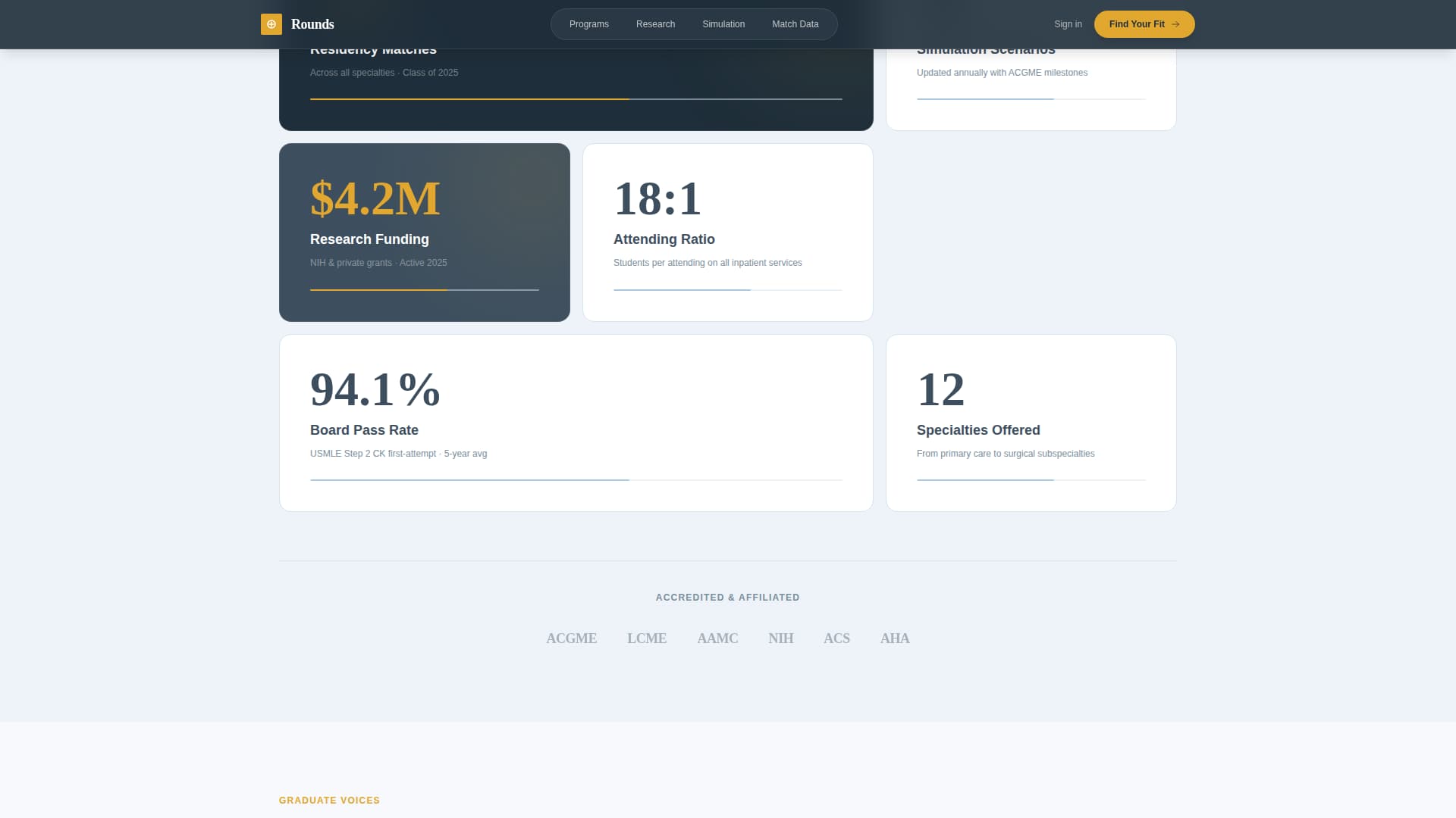 Rounds - Authoritative Teaching Landing Page Template