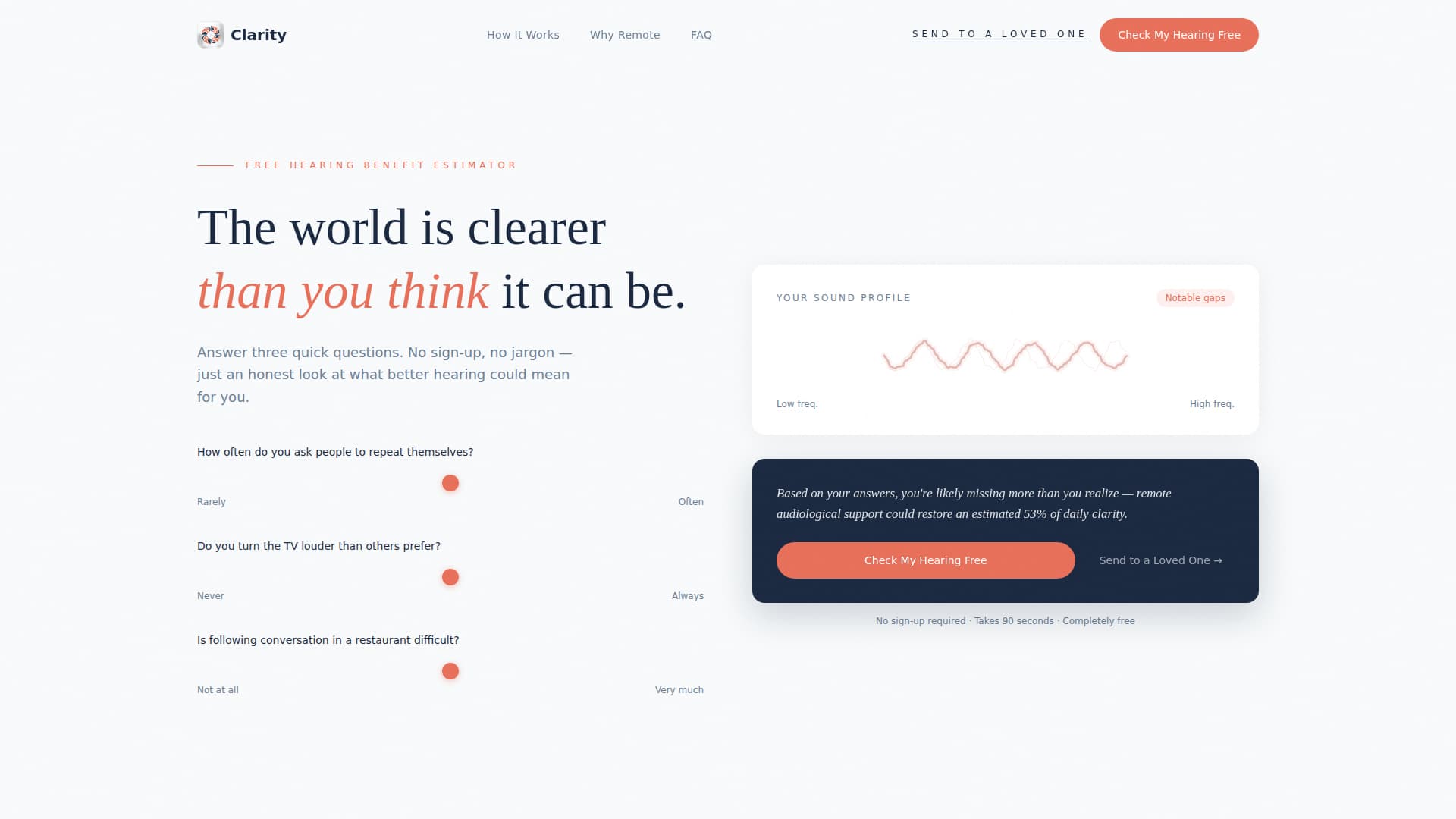 Clarity - Trusted Teleaudiology Landing Page Template