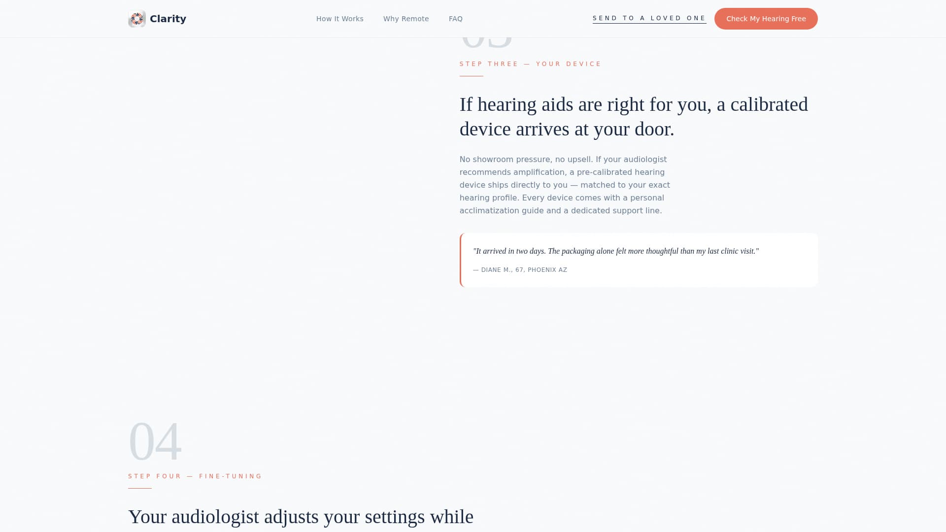 Clarity - Trusted Teleaudiology Landing Page Template