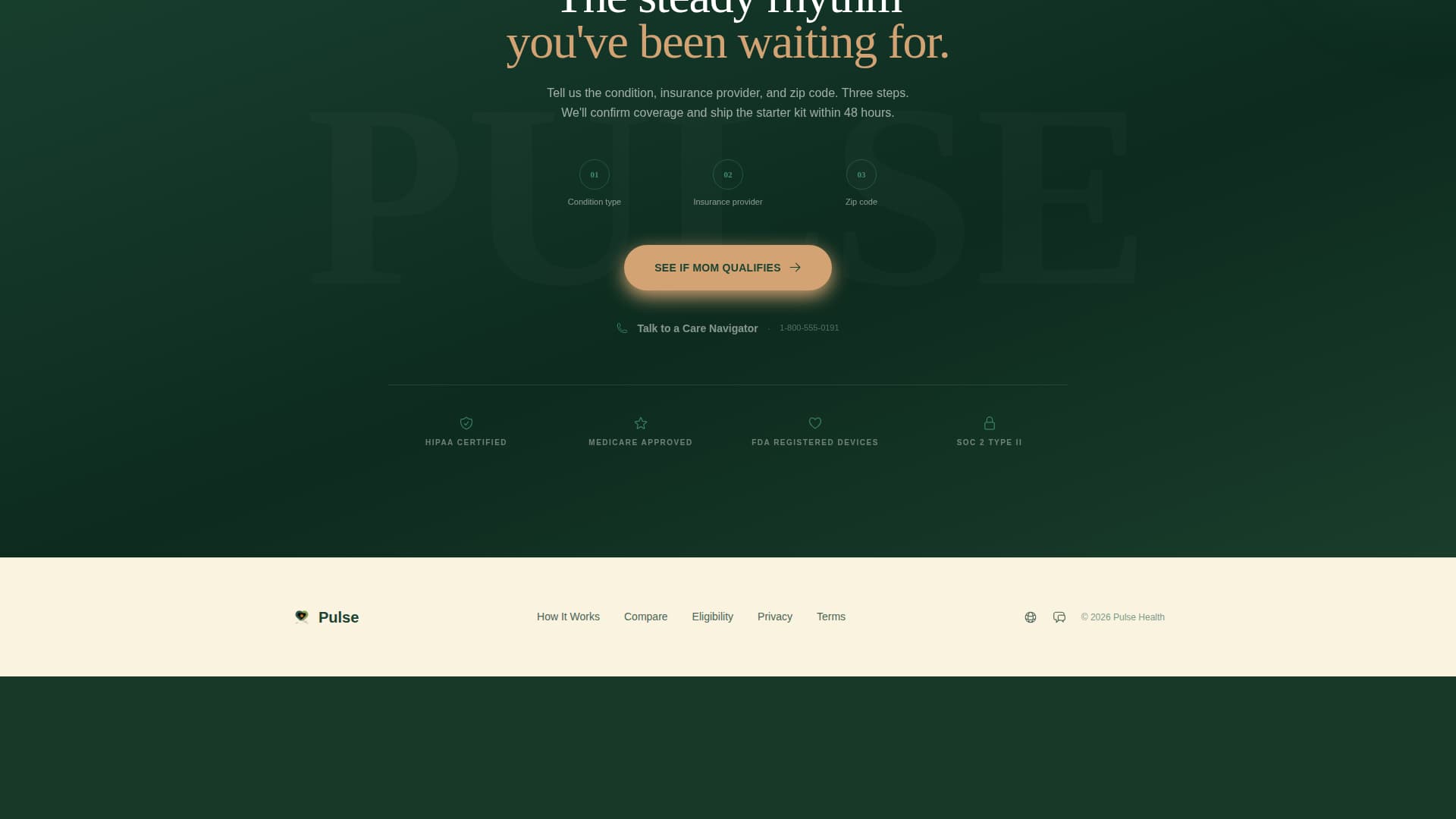 Pulse - Trusted Telehealth Landing Page Template