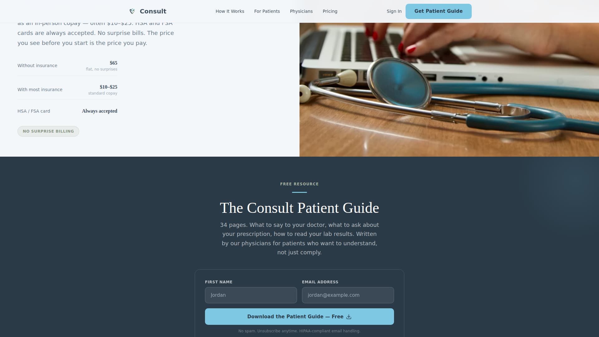 Consult - Trusted Telemedicine Landing Page Template