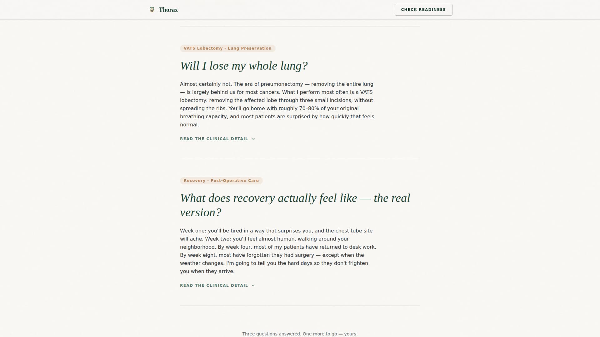Thorax - Trusted Thoracicsurgeon Landing Page Template