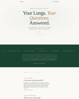 Thorax - Trusted Thoracicsurgeon Landing Page Template