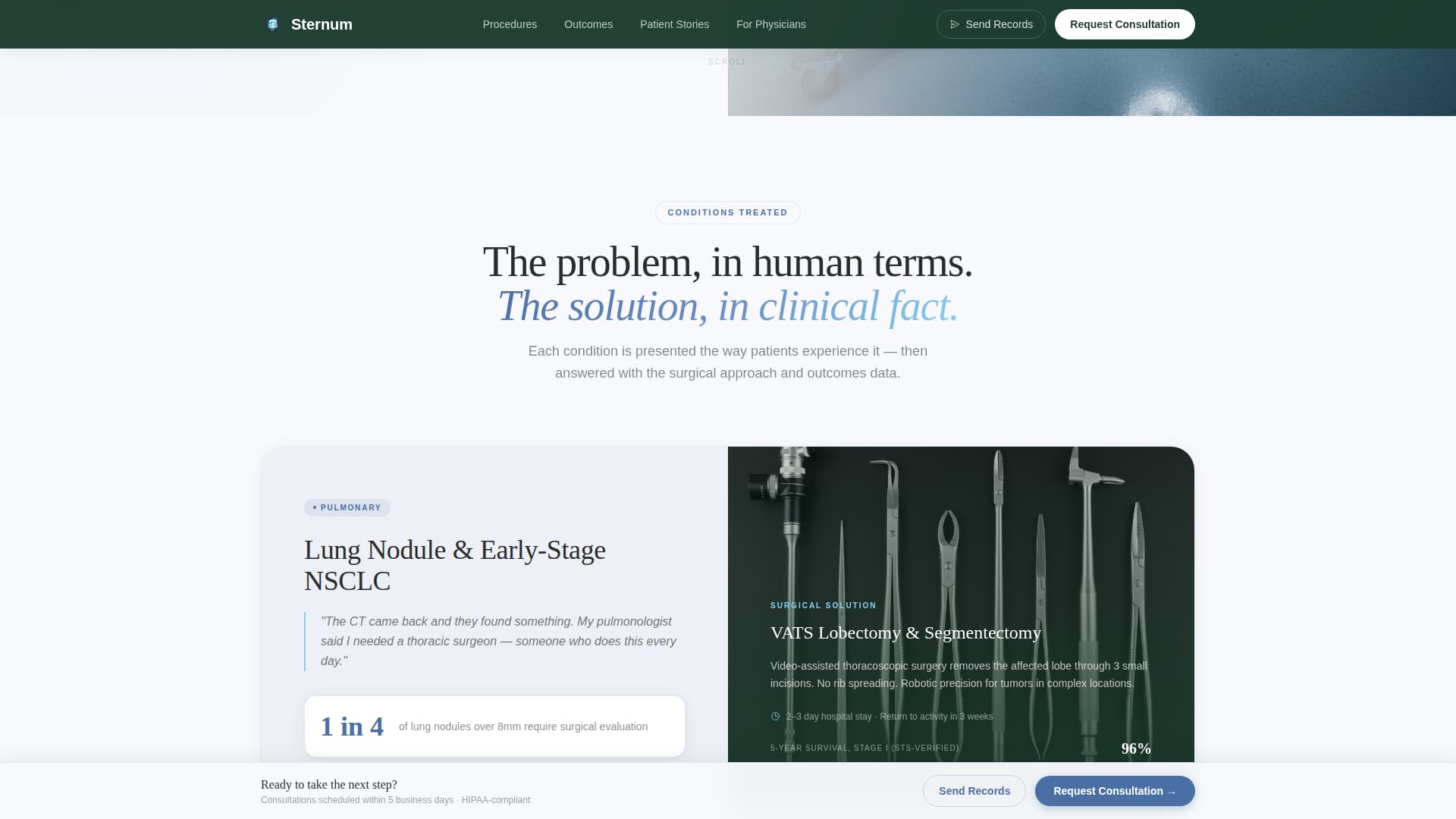 Sternum - Trusted Thoracicsurgeon Landing Page Template