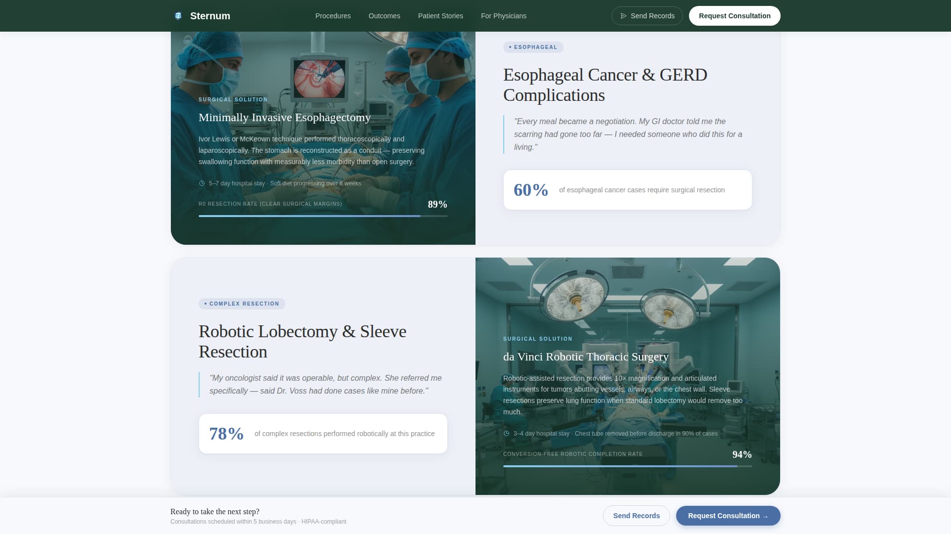Sternum - Trusted Thoracicsurgeon Landing Page Template