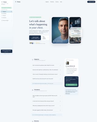 Thoracic Surgeon Booking Website Template