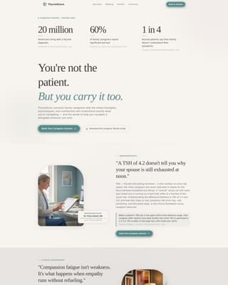 Thyroid - Compassionate Caregiver Landing Page Template