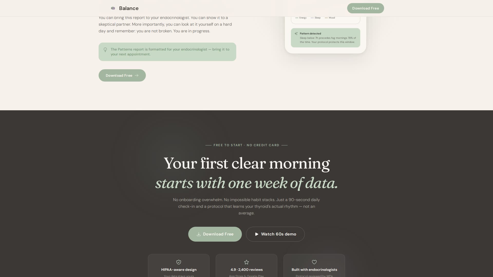 Balance - Adaptive Thyroidcare Landing Page Template