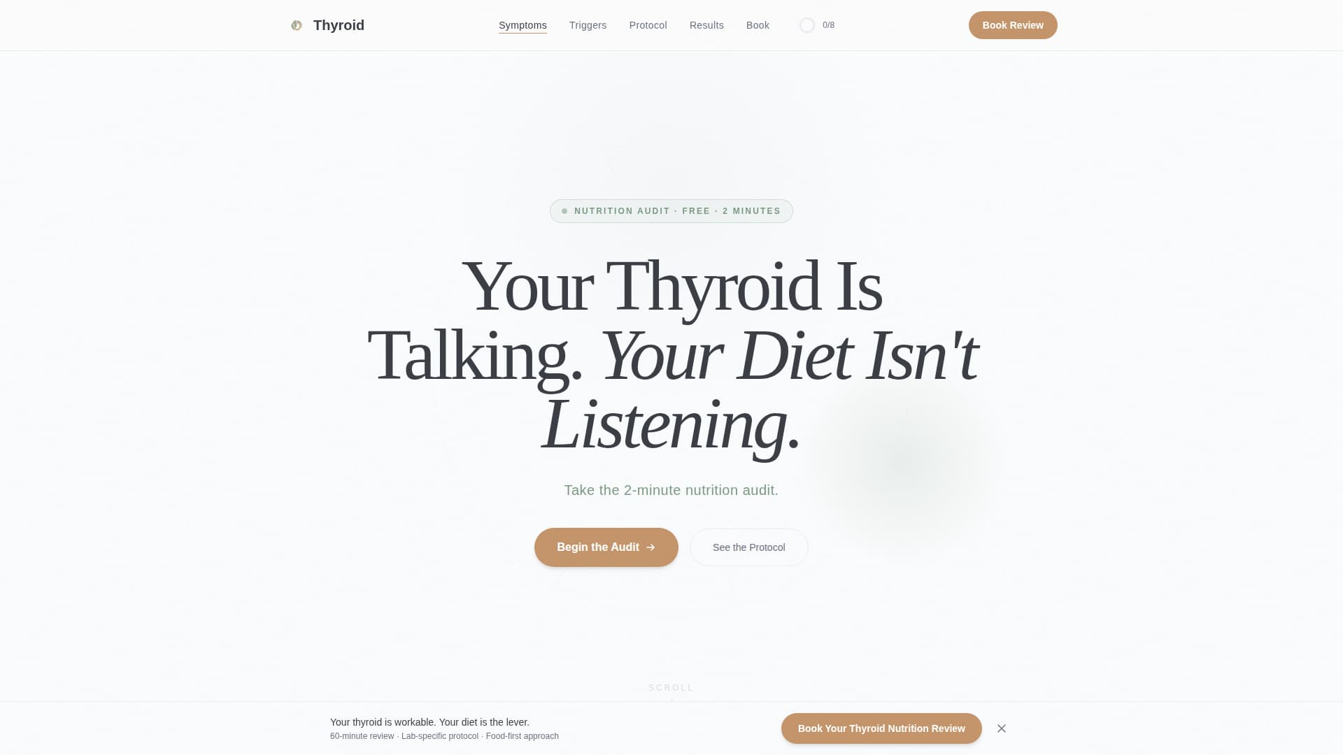 Thyroid - Restorative Nutrition Landing Page Template
