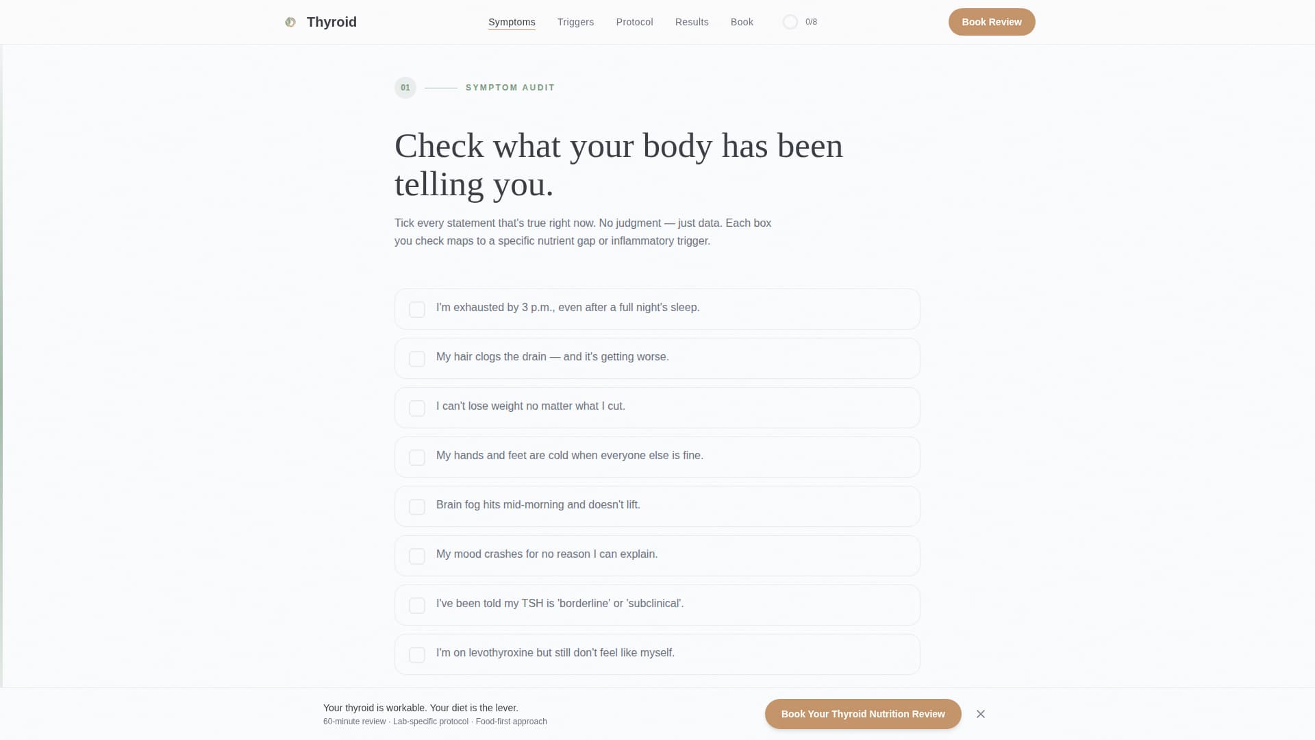 Thyroid - Restorative Nutrition Landing Page Template