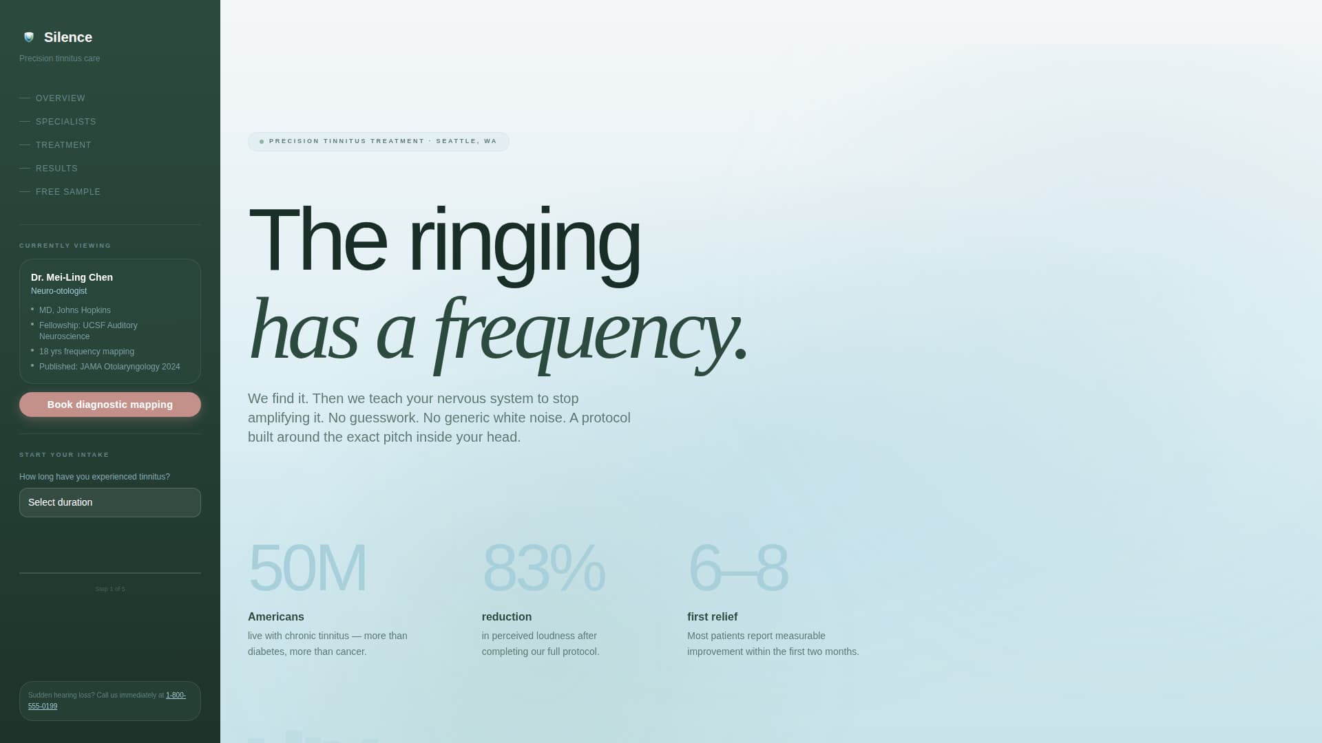Silence - Restorative Audiology Landing Page Template