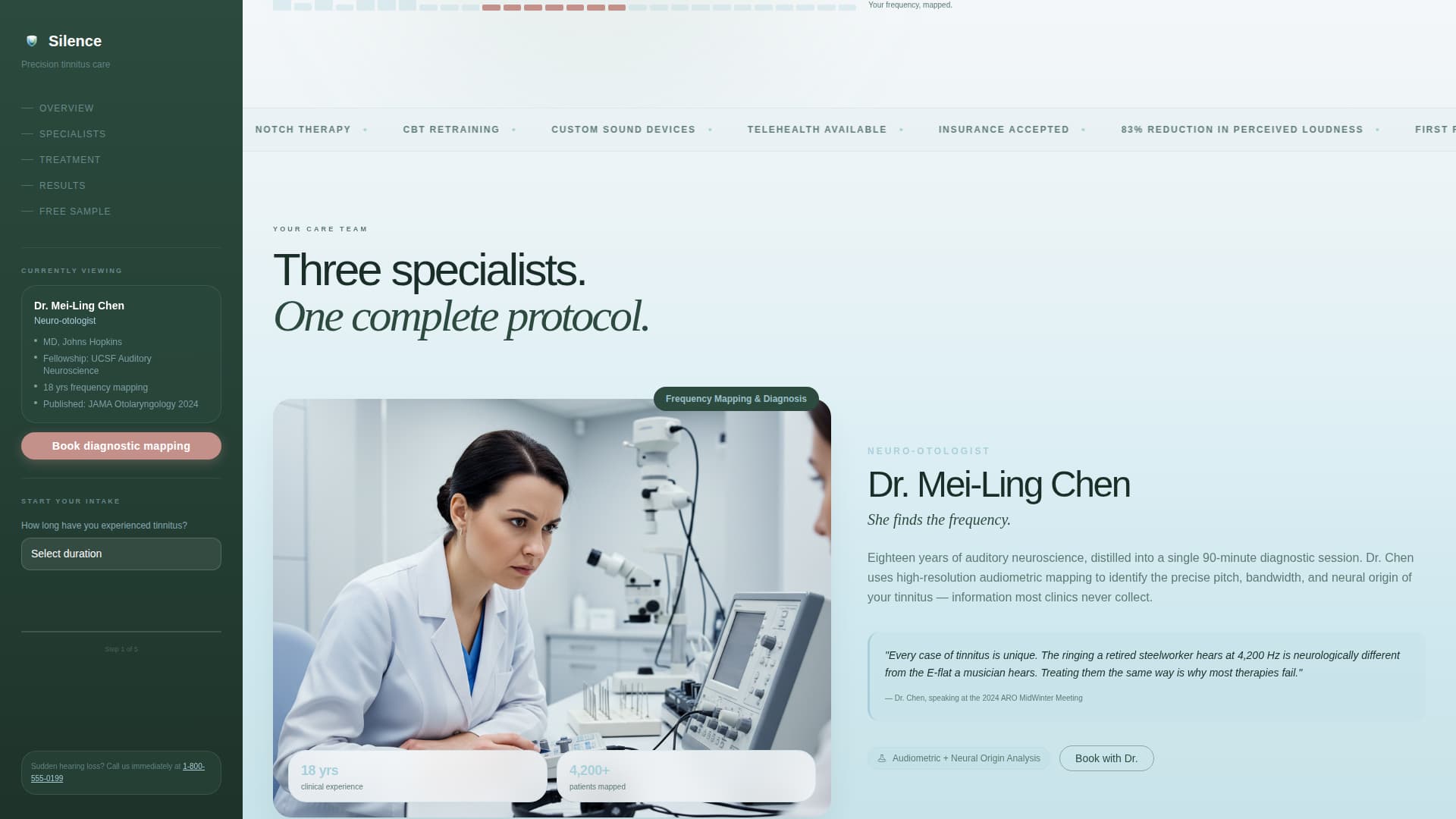 Silence - Restorative Audiology Landing Page Template