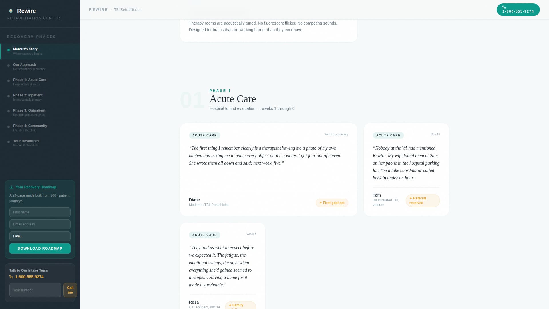Rewire - Compassionate Rehabilitation Landing Page Template
