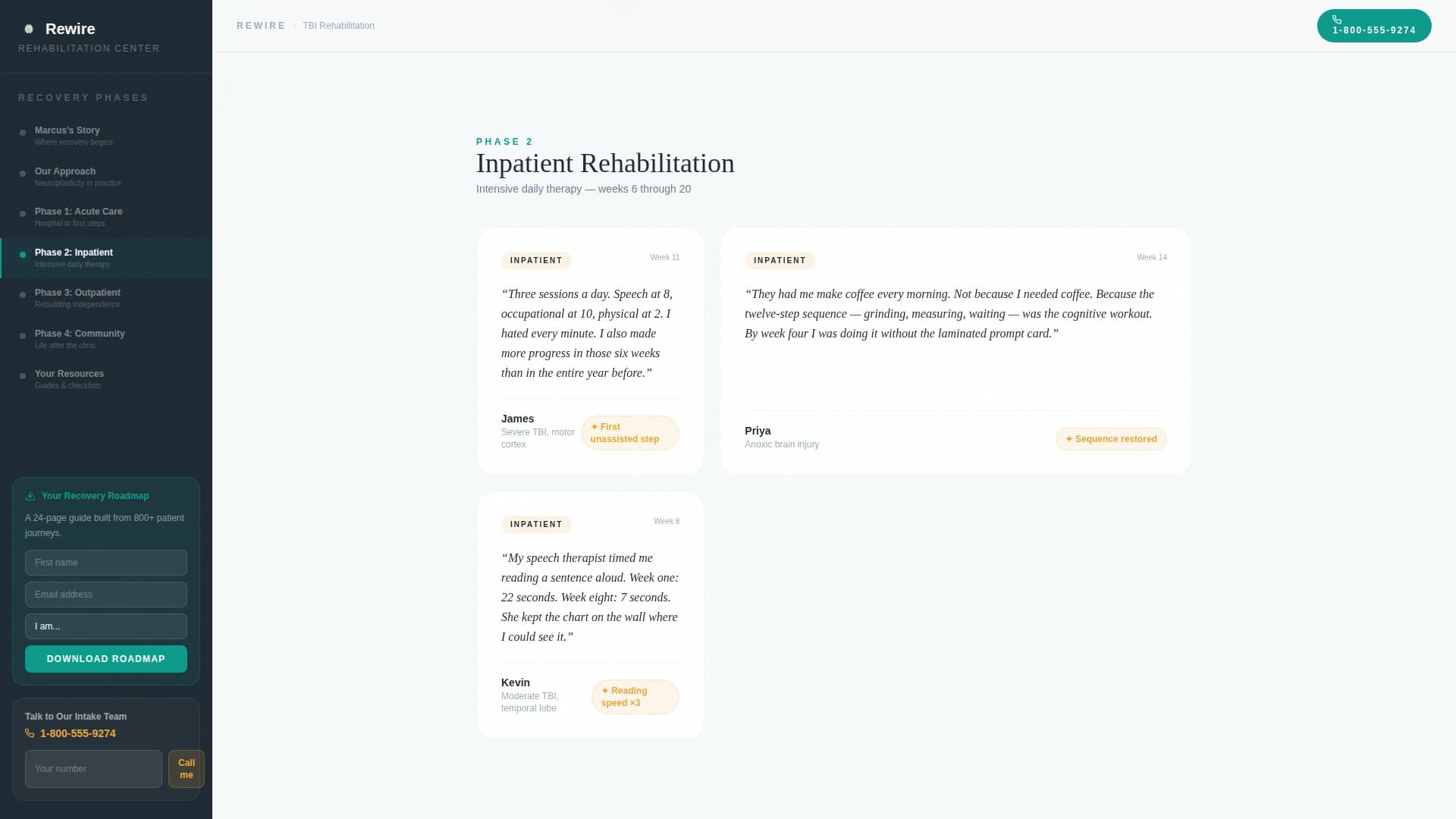 Rewire - Compassionate Rehabilitation Landing Page Template