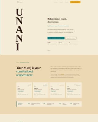 Mizaj - Ancient Unani Landing Page Template