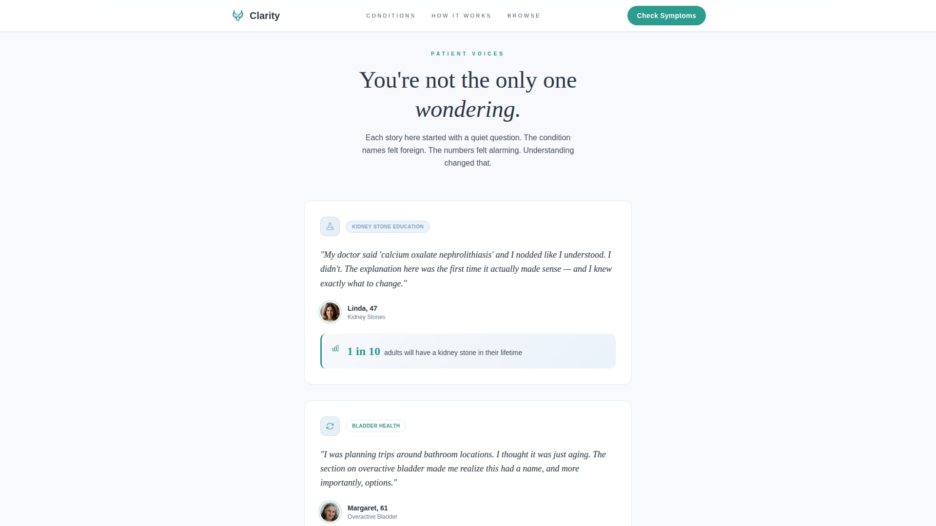 Clarity - Trusted Urologist Landing Page Template