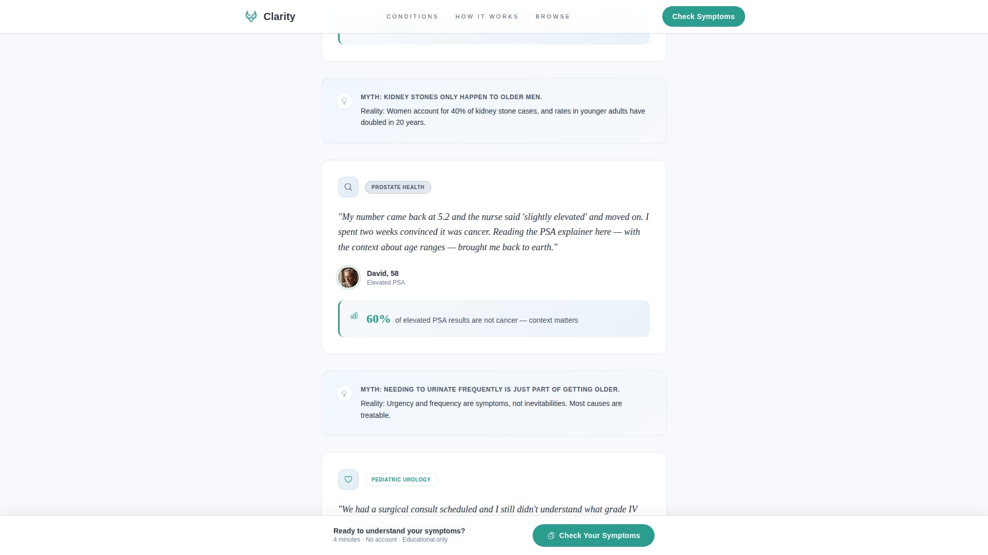 Clarity - Trusted Urologist Landing Page Template