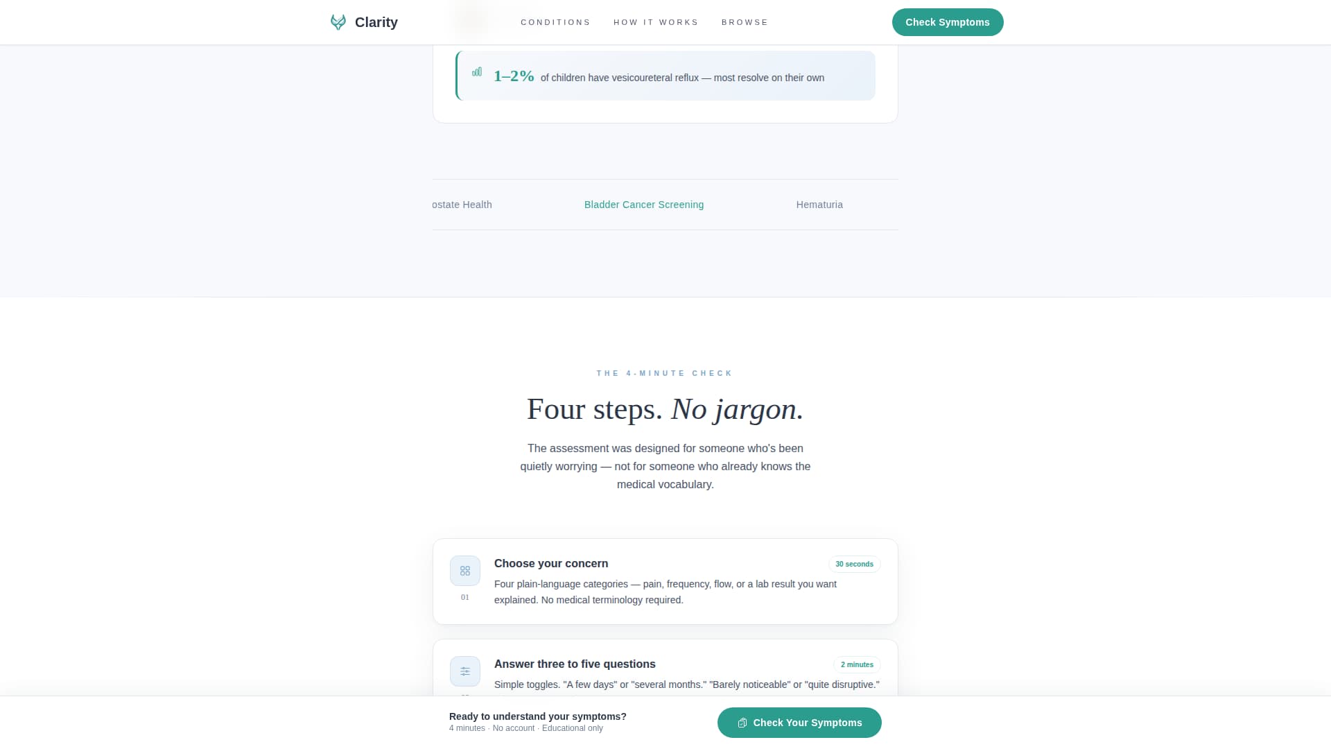Clarity - Trusted Urologist Landing Page Template