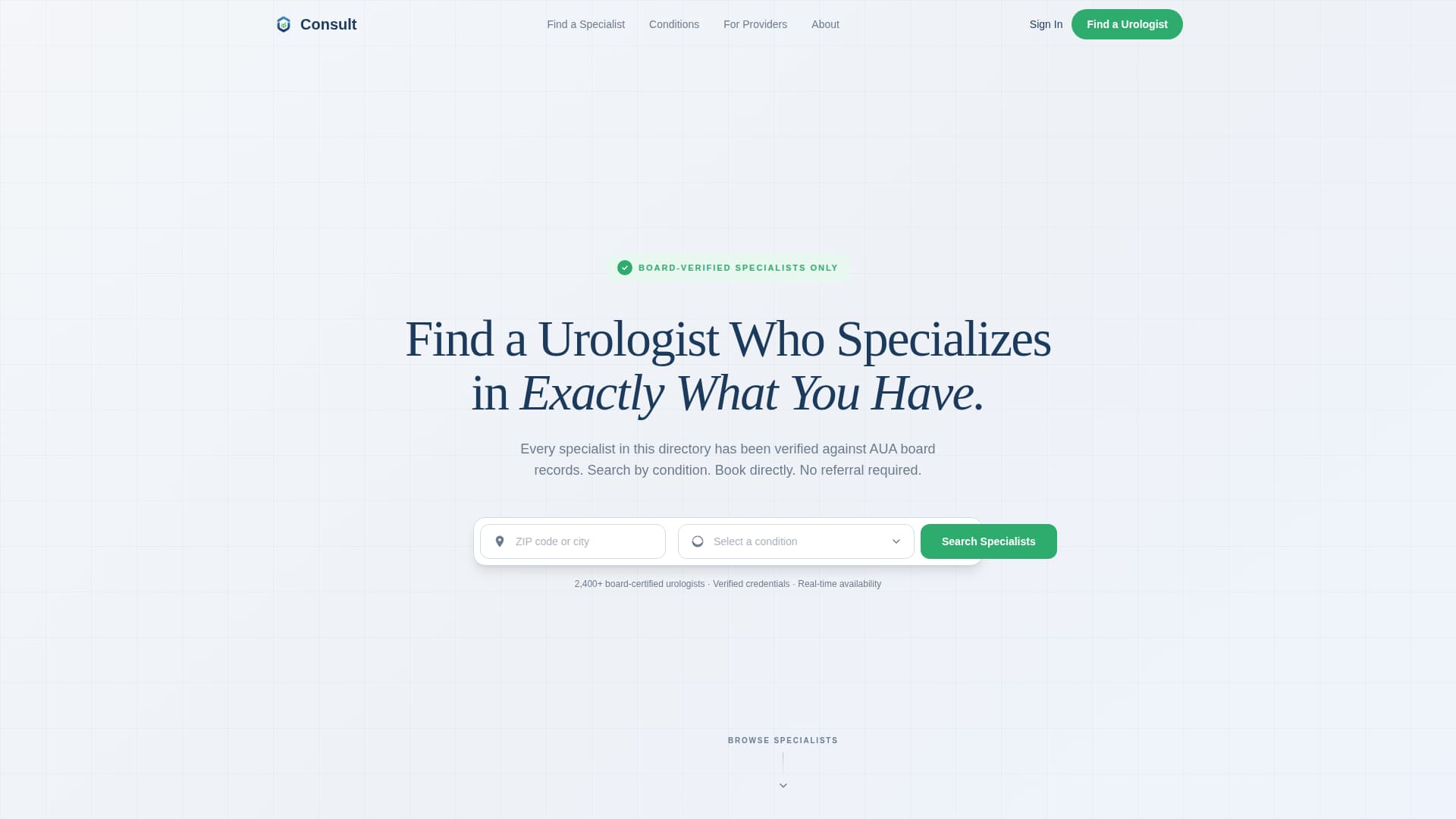 Urologist - Premium Provider Landing Page Template