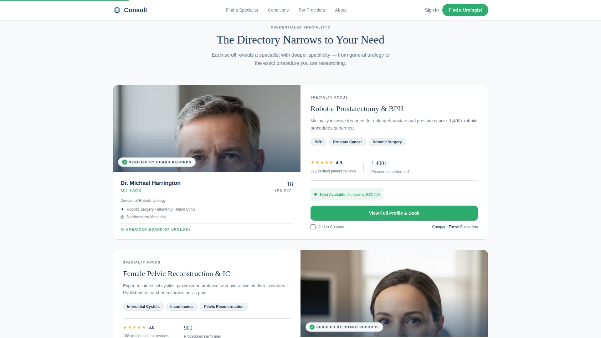 Urologist - Premium Provider Landing Page Template
