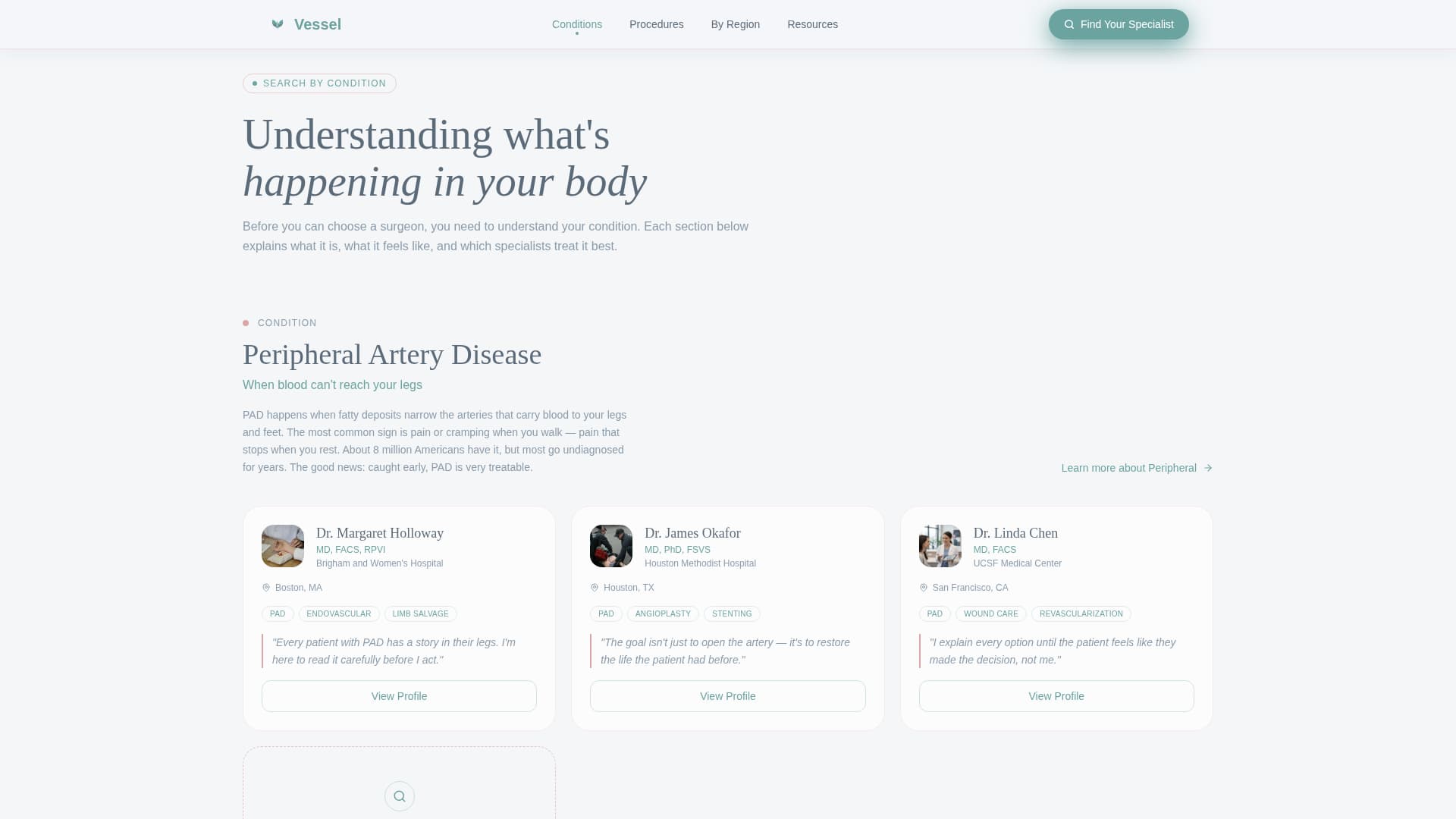 Vessel - Trusted Vascularsurgeon Landing Page Template