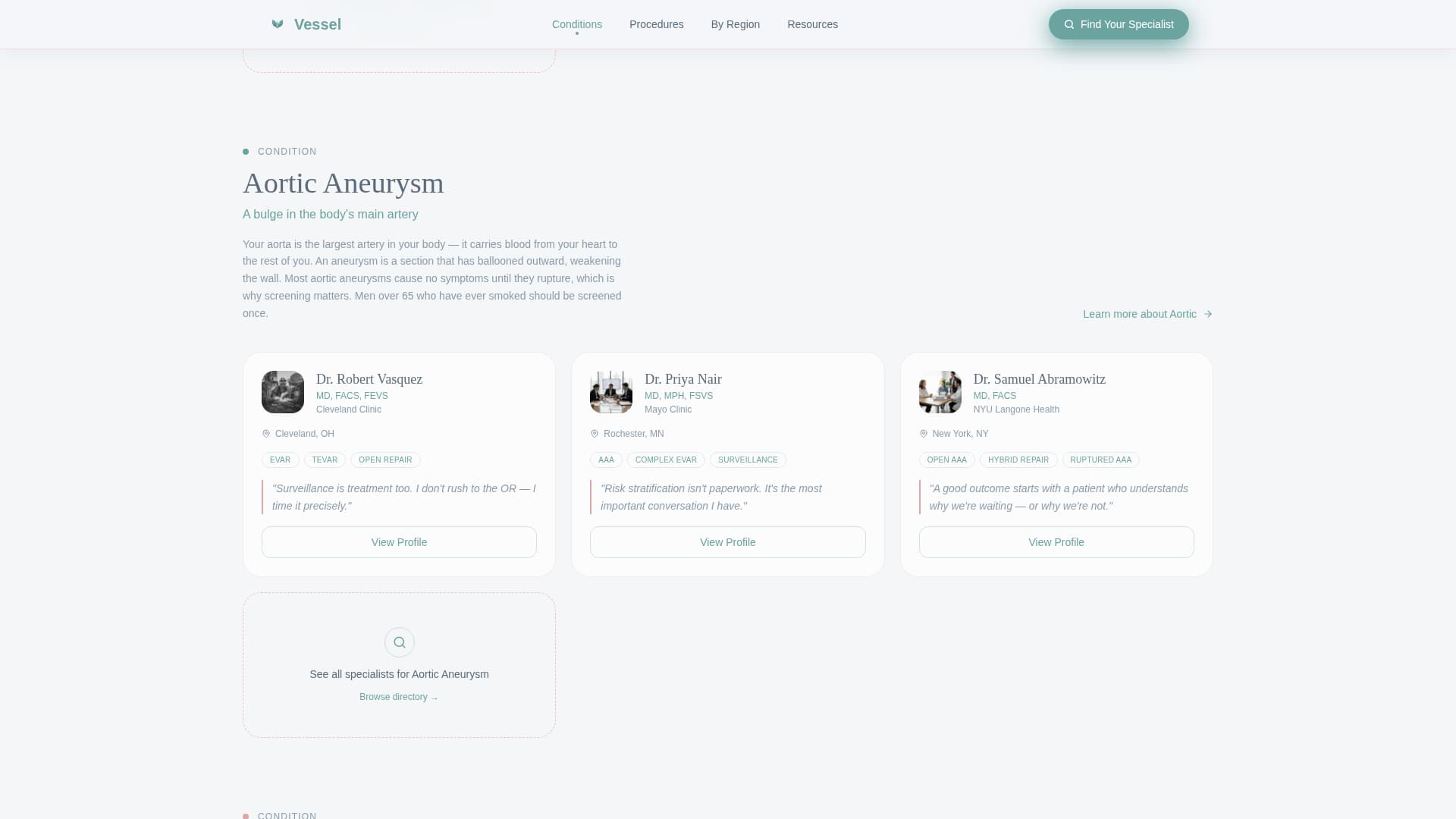 Vessel - Trusted Vascularsurgeon Landing Page Template