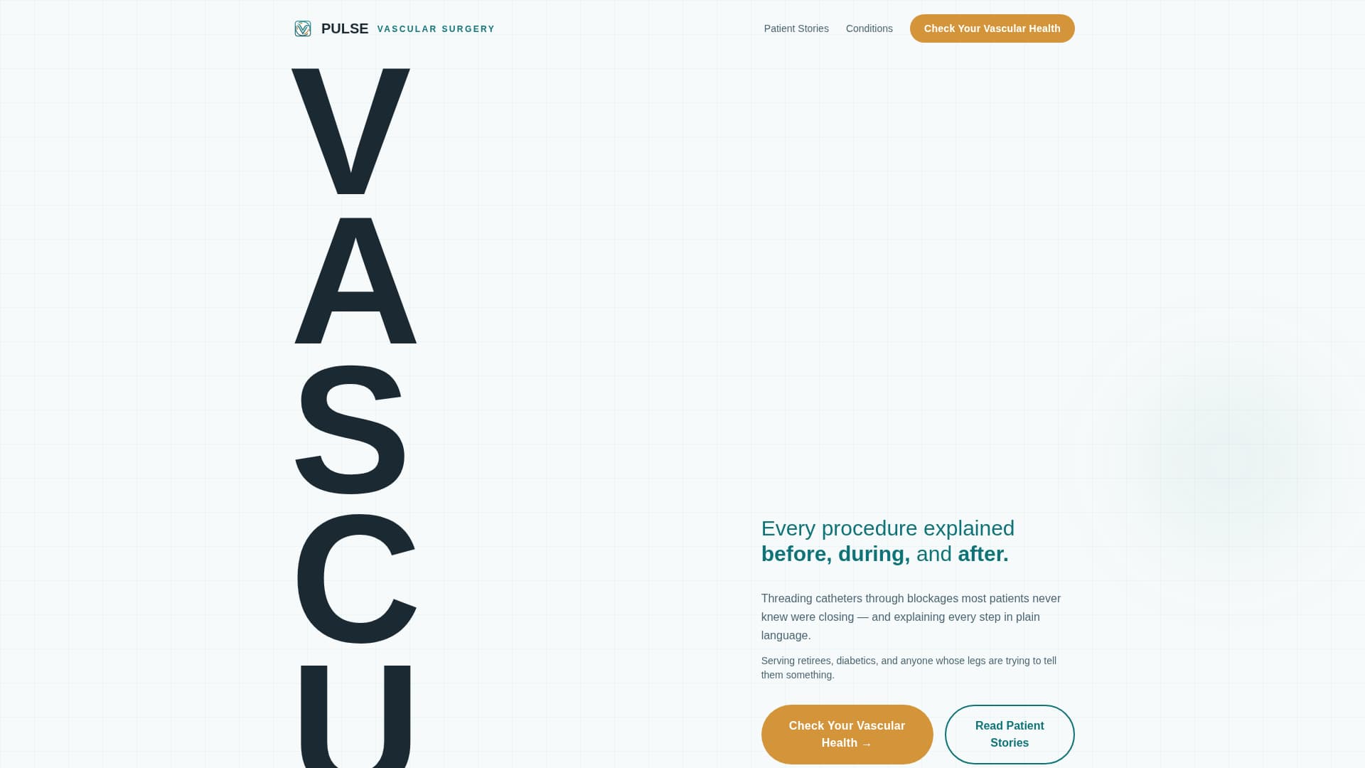 Pulse - Trusted Vascular Landing Page Template