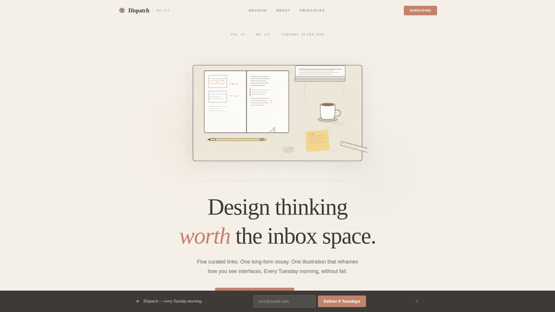 UX & Design Newsletter Blog Website Template