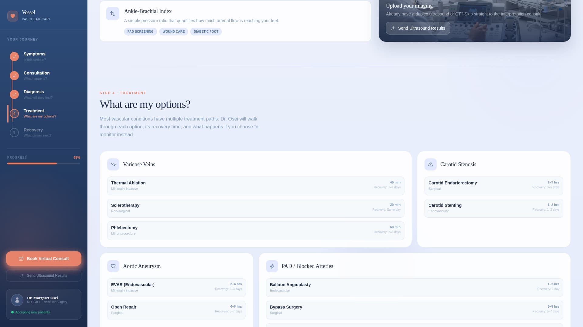 Vascular Surgeon Booking Website Template