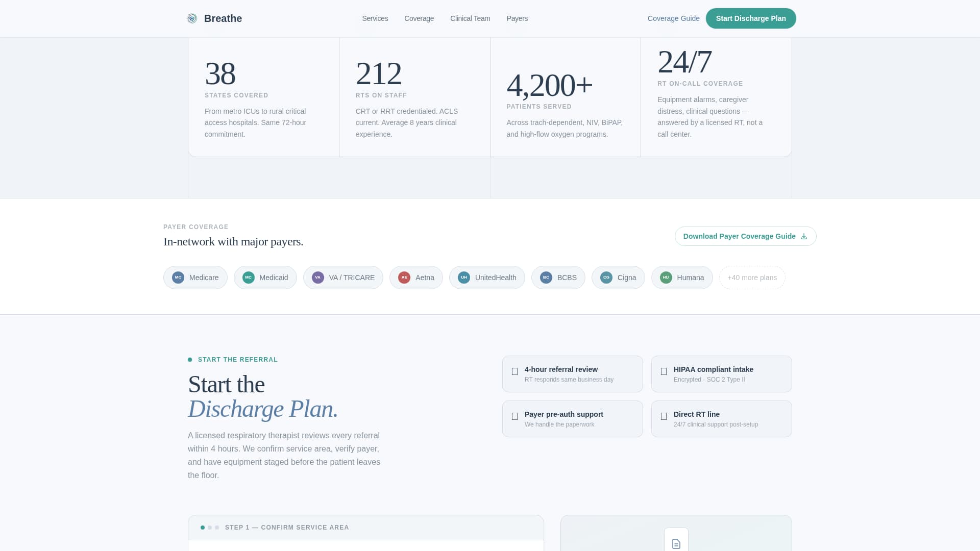 Breathe - Trusted Respiratory Landing Page Template