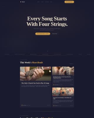 Strum - Inspiring Ukulele Landing Page Template