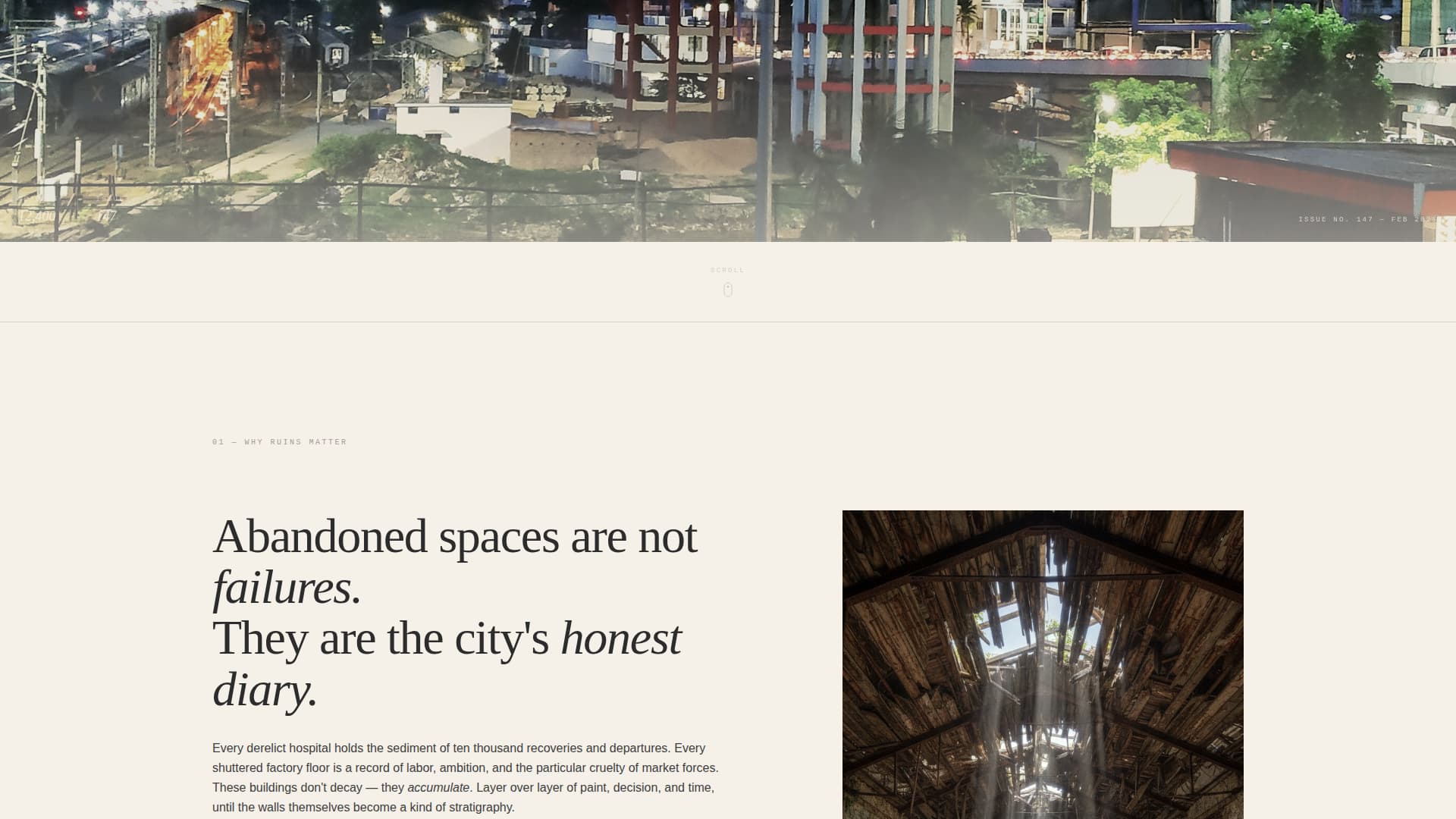 Drift - Evocative Urbex Landing Page Template