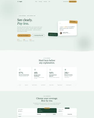 Vision - Modern Insurance Landing Page Template