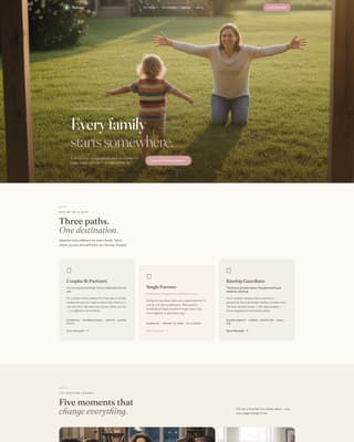 Belong - Heartfelt Adoption Landing Page Template