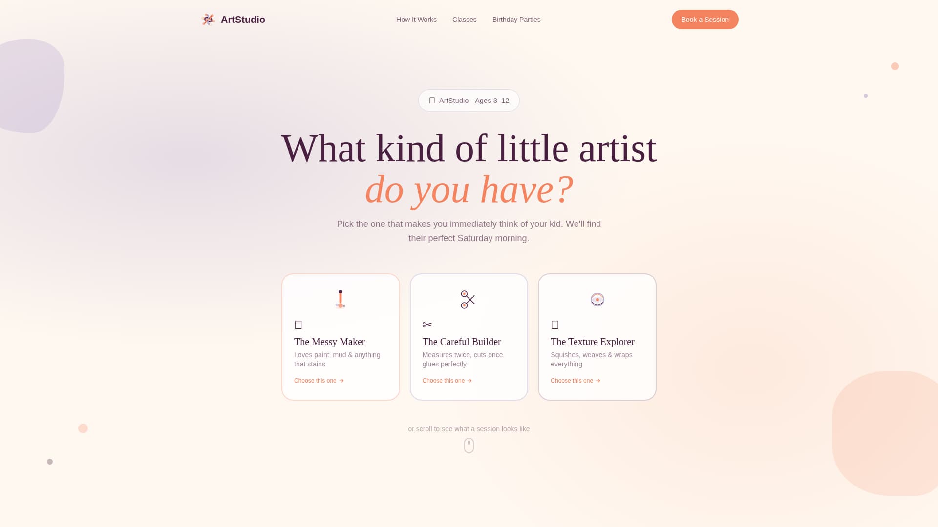 Artstudio - Enchanting Kids Landing Page Template