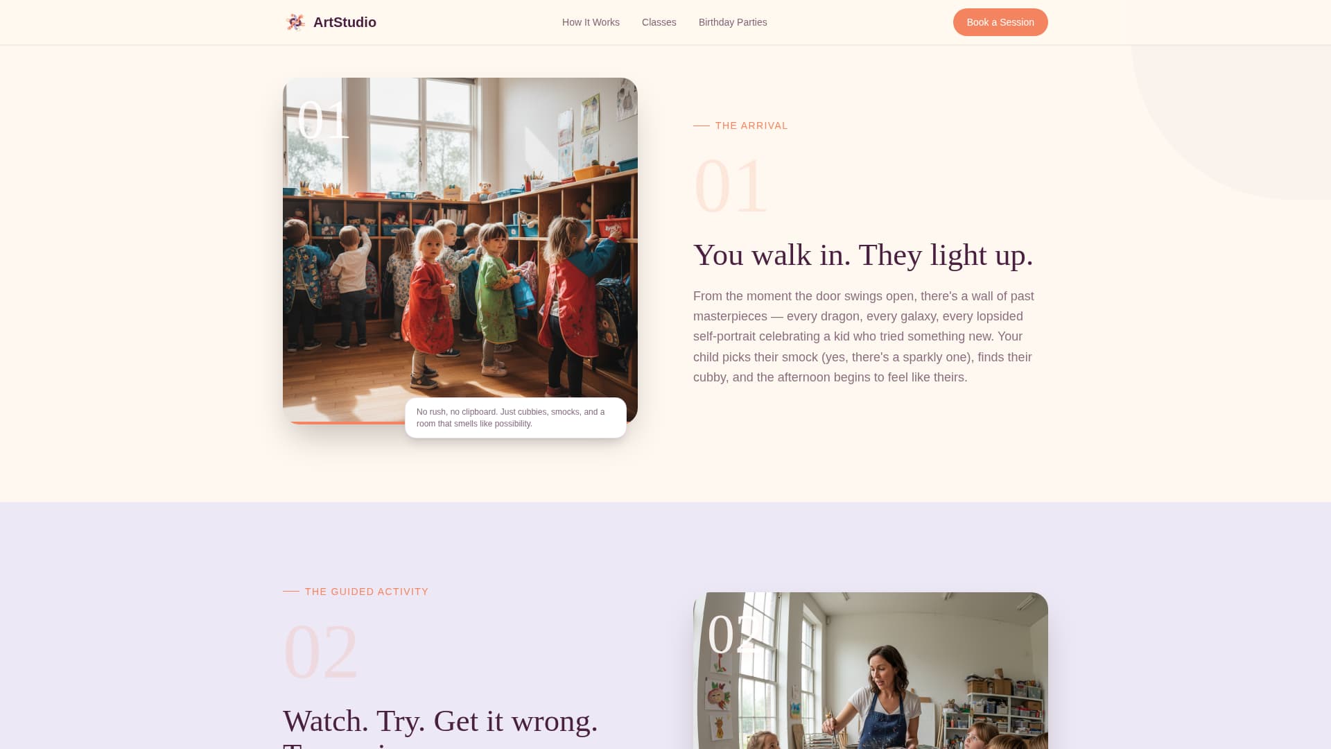 Artstudio - Enchanting Kids Landing Page Template