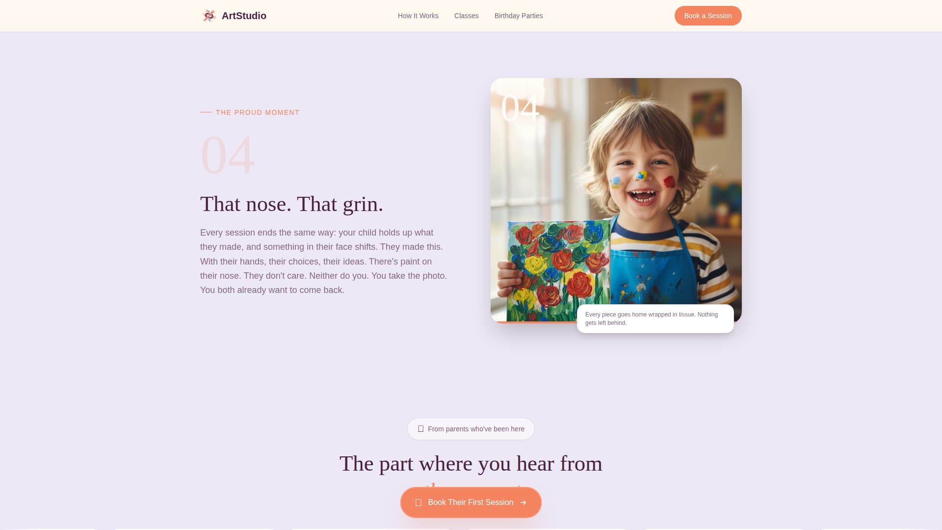 Artstudio - Enchanting Kids Landing Page Template