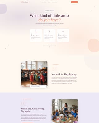 Artstudio - Enchanting Kids Landing Page Template